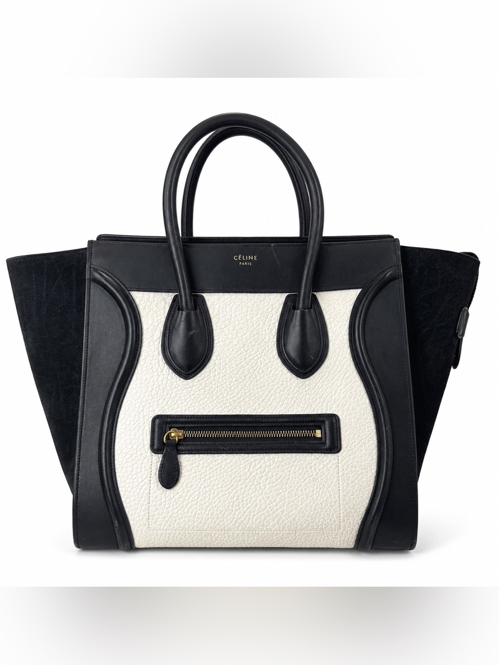 Celine Women's Black and White Bag